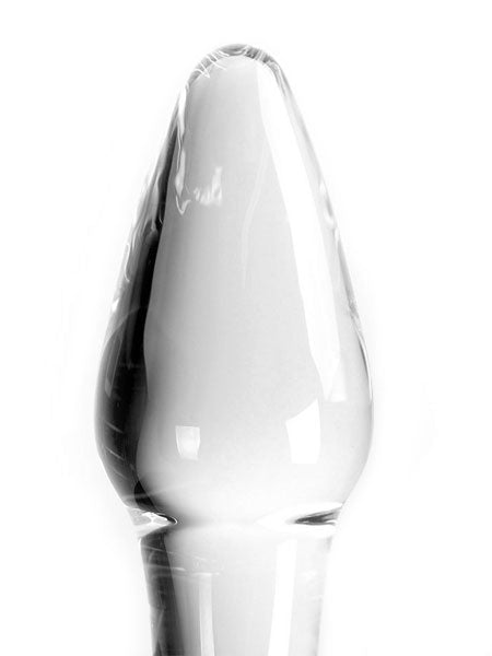 Plug aus Glas - Kegel-Plug 10,5cm - klar