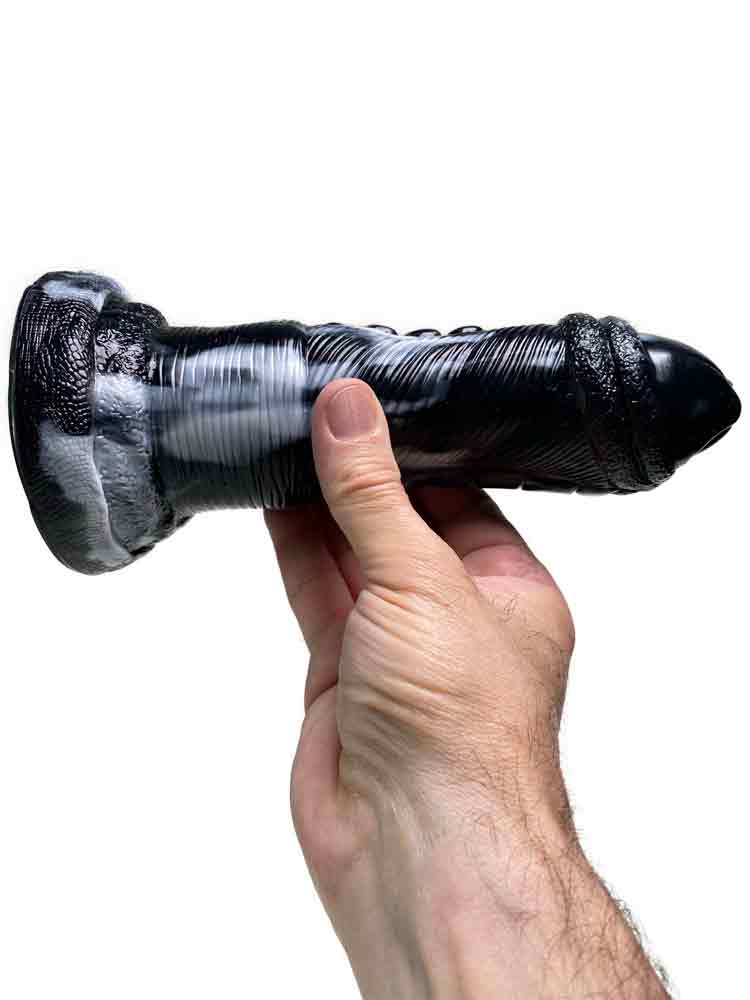 GRAFFITI Dildo NOX 18x6cm weiss-schwarz