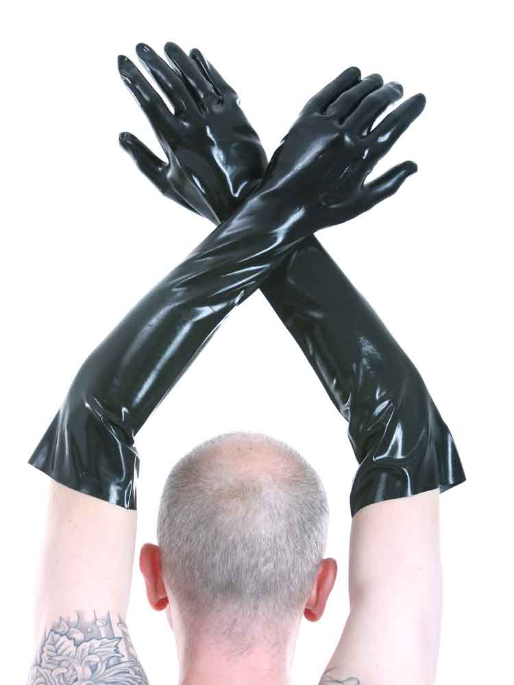 Gummi-Handschuhe bis Ellenbogen 60 cm dünn