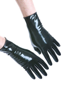 Gummi-Handschuhe bis Handgelenk DÜNN schwarz