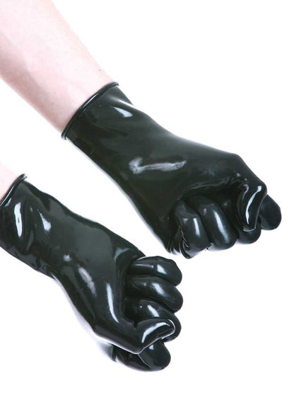 Gummi-Handschuhe bis Handgelenk DÜNN schwarz