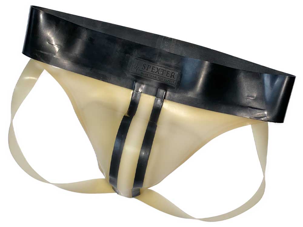 Gummi-Jock-Strap SPEXTER - transparent 2 Streifen