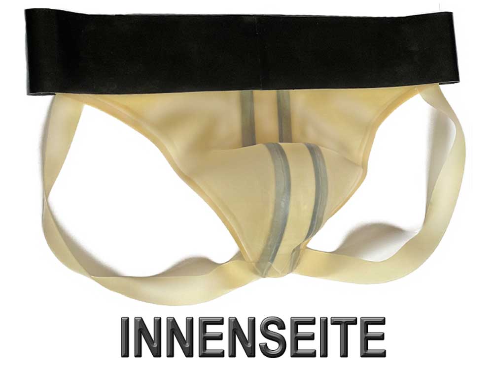 Gummi-Jock-Strap SPEXTER - transparent 2 Streifen