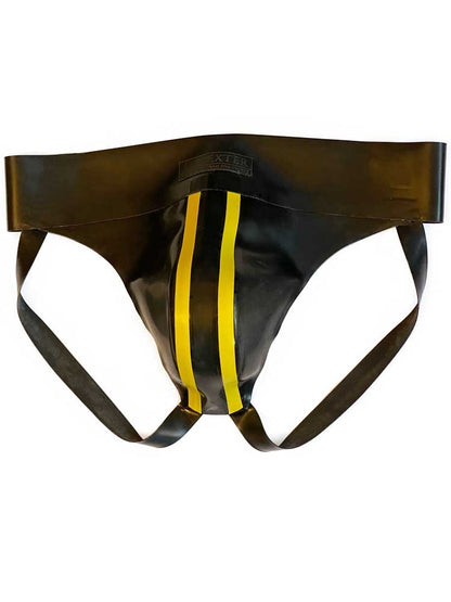 Gummi-Jock-Strap SPEXTER - zwei gelbe Streifen