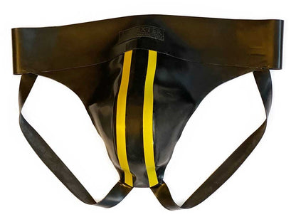 Gummi-Jock-Strap SPEXTER - zwei gelbe Streifen