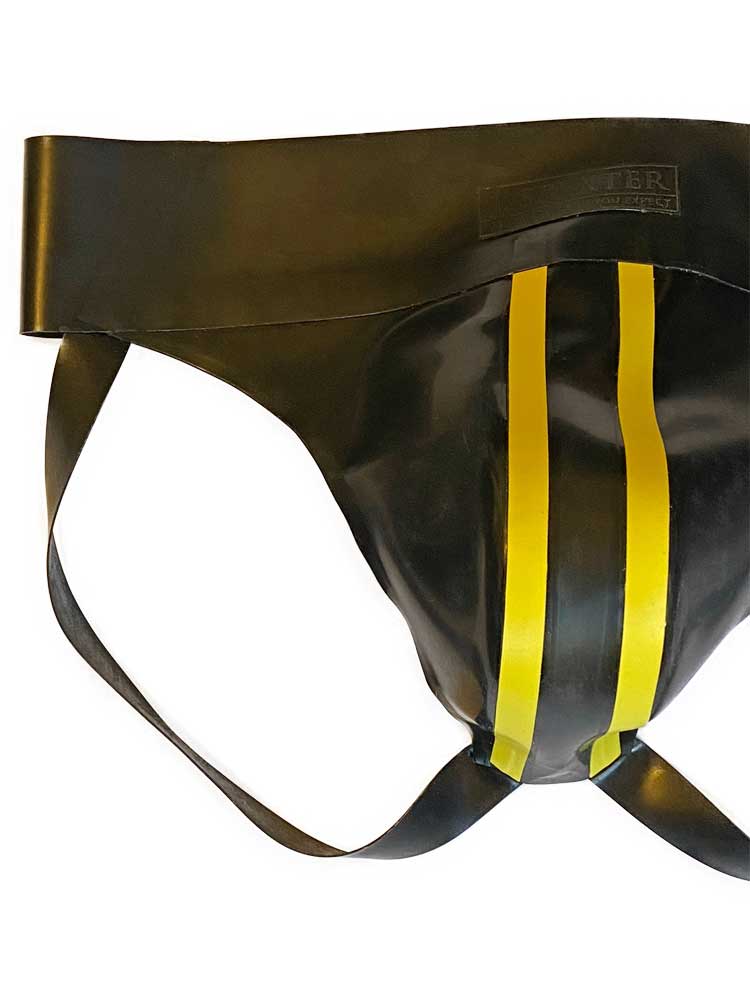 Gummi-Jock-Strap SPEXTER - zwei gelbe Streifen
