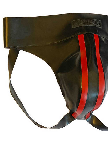 Gummi-Jock-Strap SPEXTER - zwei rote Streifen