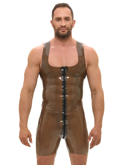 Gummi-Kurzanzug Jumpsuit - smokey