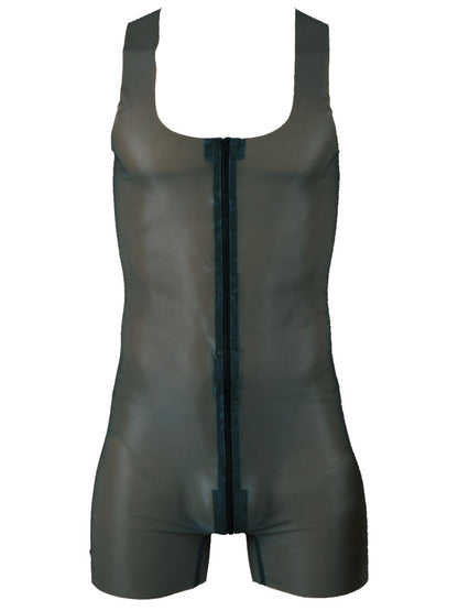 Gummi-Kurzanzug Jumpsuit - smokey