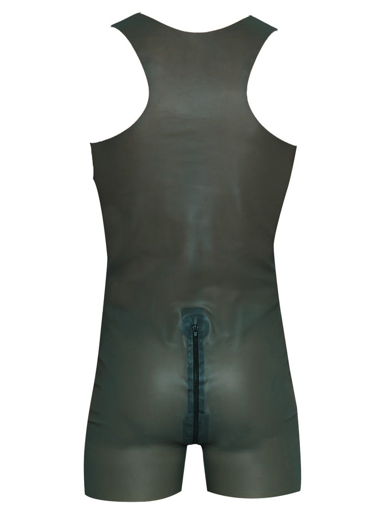 Gummi-Kurzanzug Jumpsuit - smokey