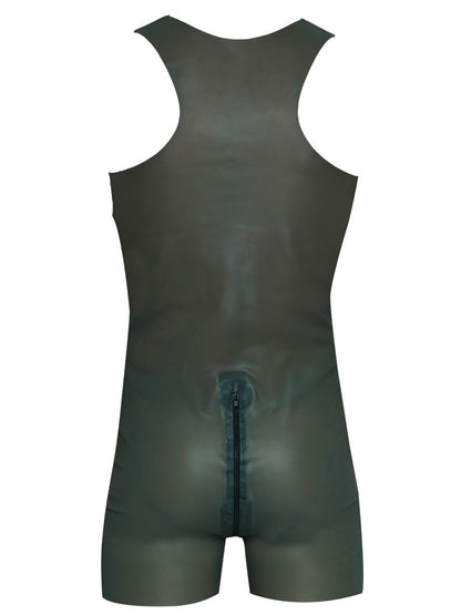 Gummi-Kurzanzug Jumpsuit - smokey