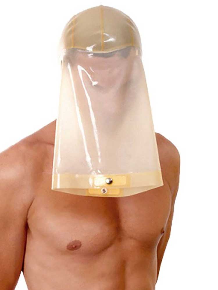 Gummi-Maske Fußfetisch - transparent