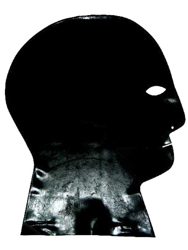 Gummi-Maske - Augen, Nase, Mund - SCHWARZ