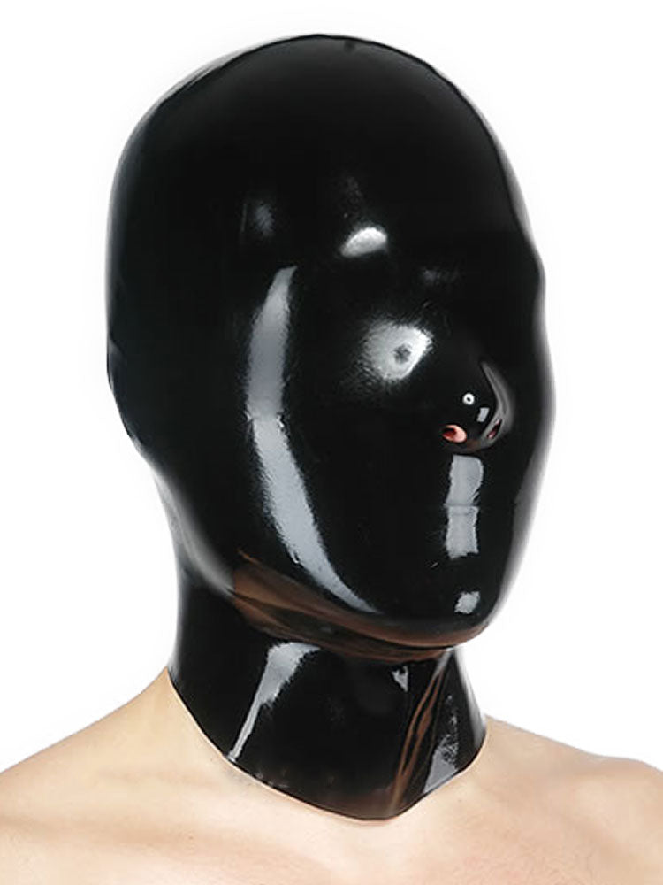 Gummi-Maske OHNE Augen- und Mundöffnung - schwarz