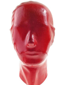 Gummi-Maske OHNE Augen- und Mundöffnung - rot