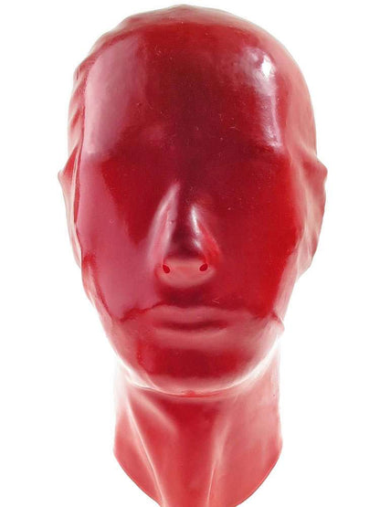Gummi-Maske OHNE Augen- und Mundöffnung - rot