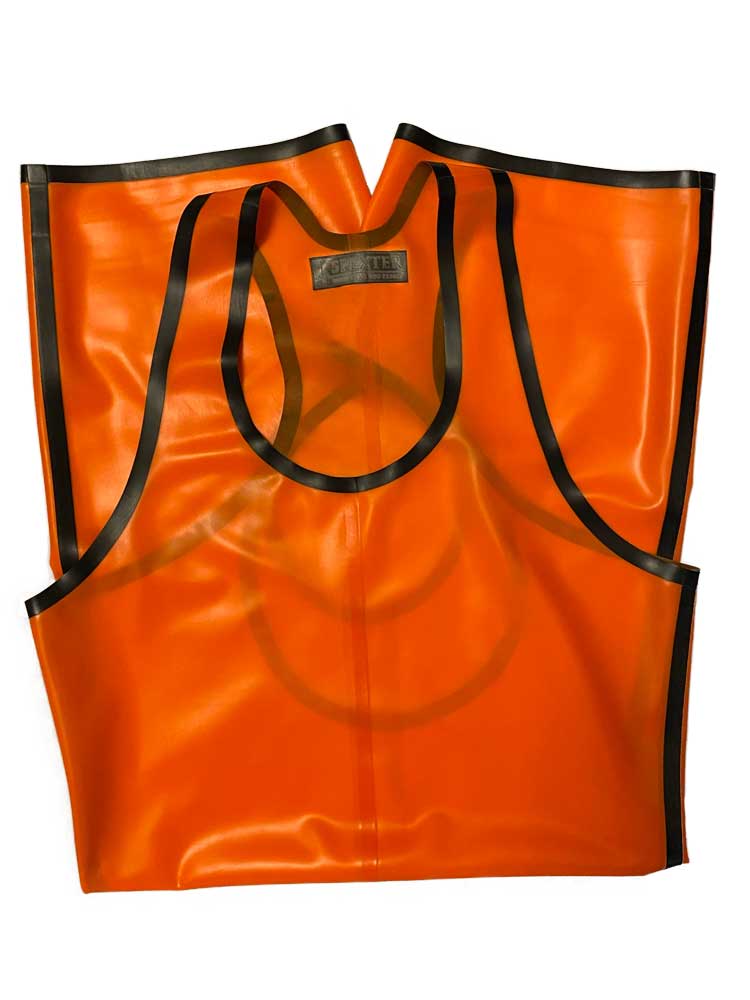 SPEXTER Rubber Trägeranzug offen orange transparent - schwarz
