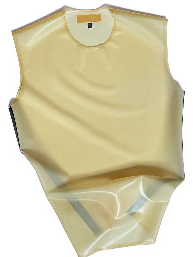 SPEXTER Rubber T-Shirt ohne Arm transparent - schwarze Streifen