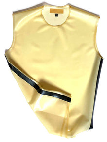 SPEXTER Rubber T-Shirt ohne Arm transparent - schwarze Streifen