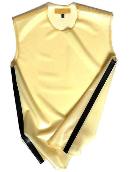 SPEXTER Rubber T-Shirt ohne Arm transparent - schwarze Streifen