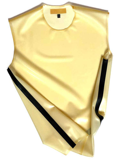 SPEXTER Rubber T-Shirt ohne Arm transparent - schwarze Streifen