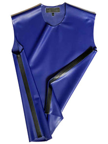 SPEXTER Rubber T-Shirt ohne Arm blau - schwarze Streifen
