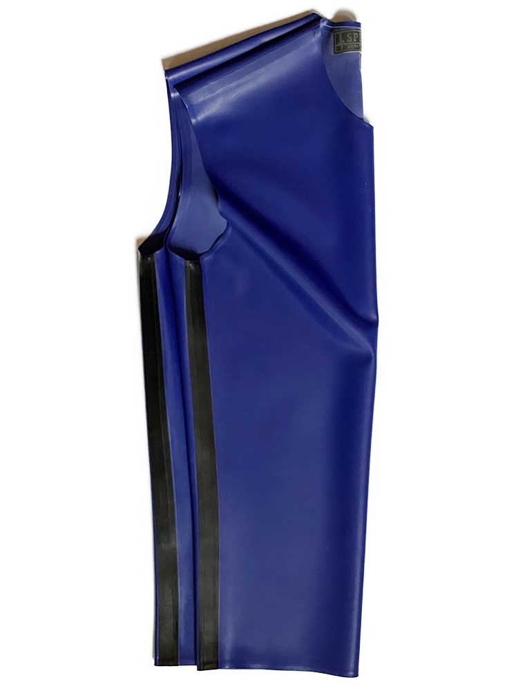 SPEXTER Rubber T-Shirt ohne Arm blau - schwarze Streifen