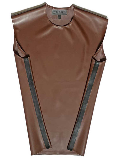 SPEXTER Rubber T-Shirt ohne Arm braun - schwarze Streifen