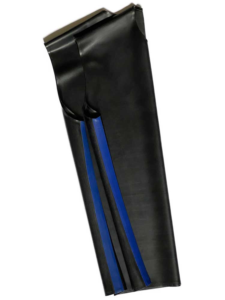 SPEXTER Rubber T-Shirt ohne Arm schwarz - blaue Streifen