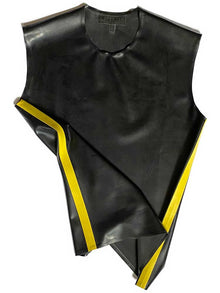 SPEXTER Rubber T-Shirt ohne Arm schwarz - gelbe Streifen