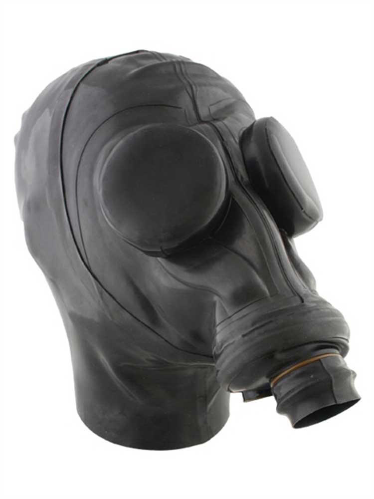 Gummi-Gasmasken-Haube mit Augenklappen