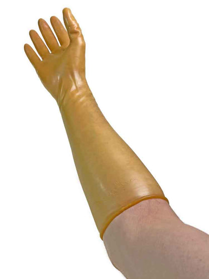 Gummi-Handschuhe Ellbogenlang 0.4mm TRANSPARENT