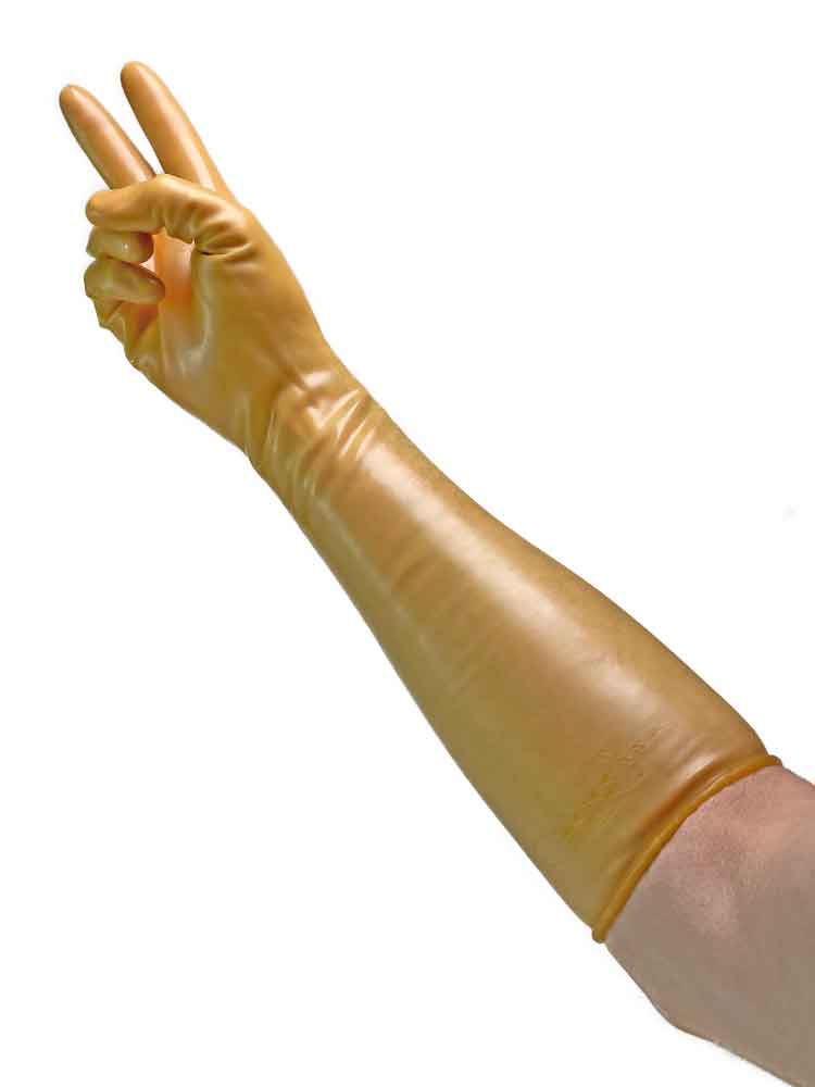 Gummi-Handschuhe Ellbogenlang 0.4mm TRANSPARENT