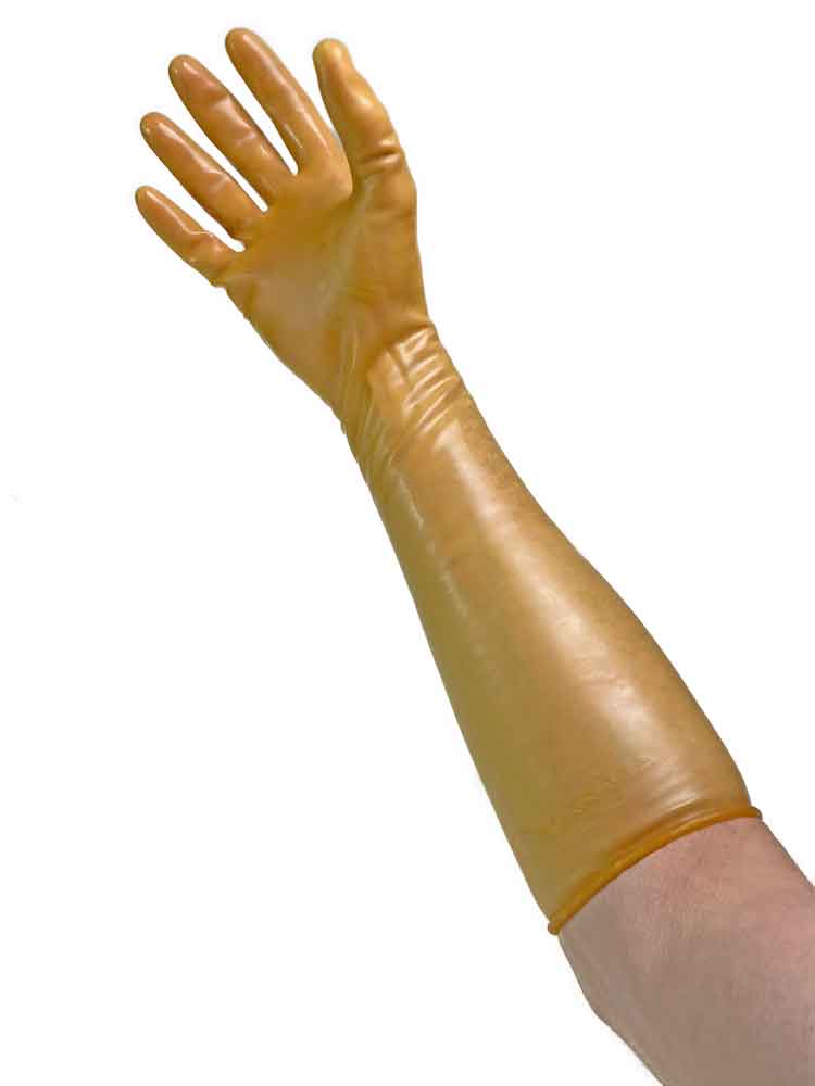 Gummi-Handschuhe Ellbogenlang 0.4mm TRANSPARENT