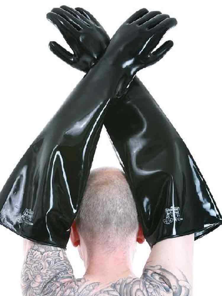 Gummi-Handschuhe INDUSTRIAL HEAVY - Oberarm 61cm