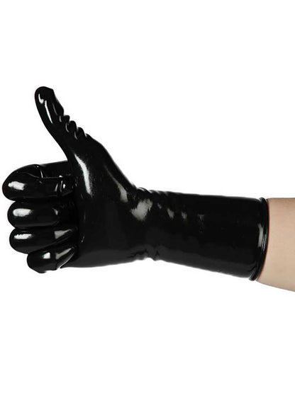 Gummi-Handschuhe - kurz - schwarz
