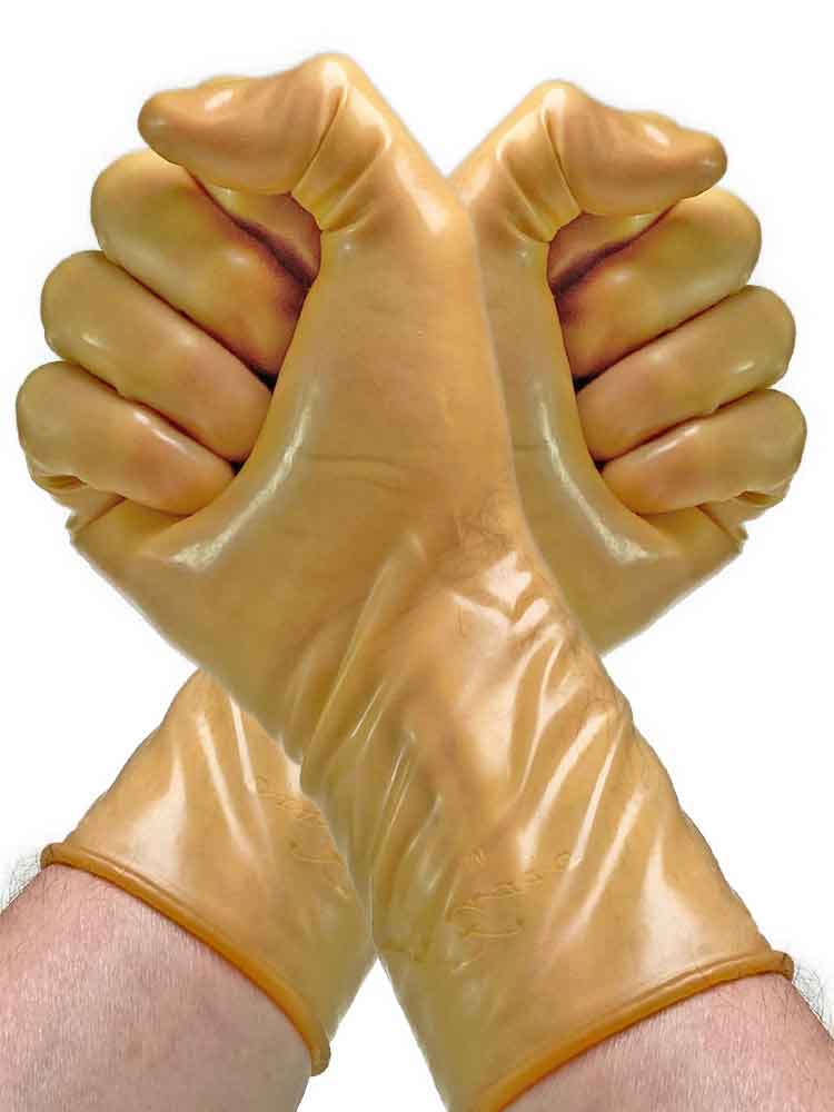 Gummi-Handschuhe - kurz - semitransparent