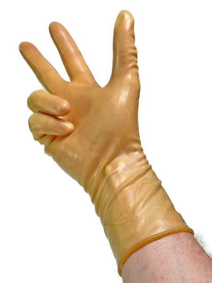 Gummi-Handschuhe - kurz - semitransparent