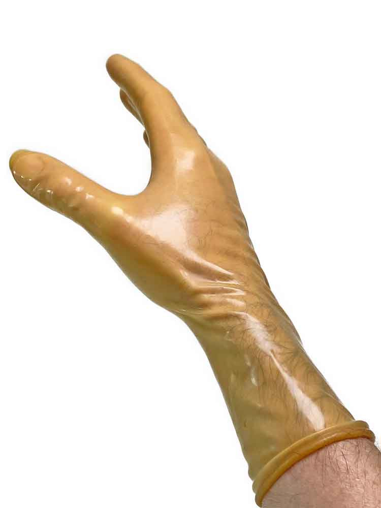 Gummi-Handschuhe - kurz - semitransparent