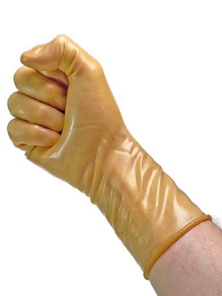 Gummi-Handschuhe - kurz - semitransparent