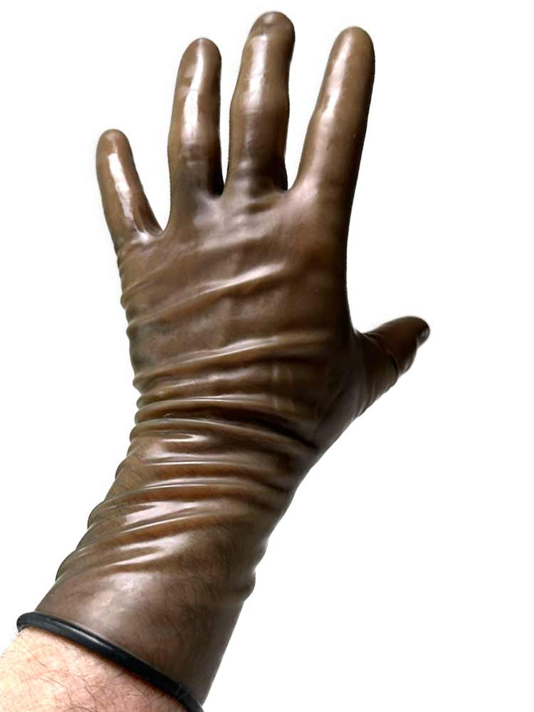 Gummi-Handschuhe - kurz - smoke-fumee