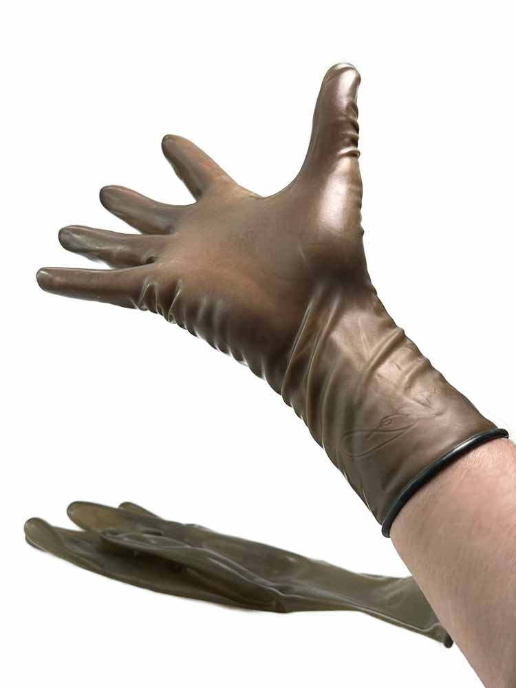 Gummi-Handschuhe - kurz - smoke-fumee