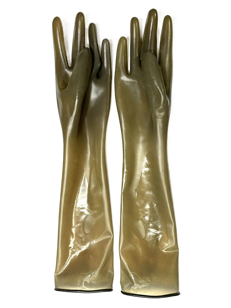 Gummi-Handschuhe Ellbogenlang 0.4mm Smoke-Fumee