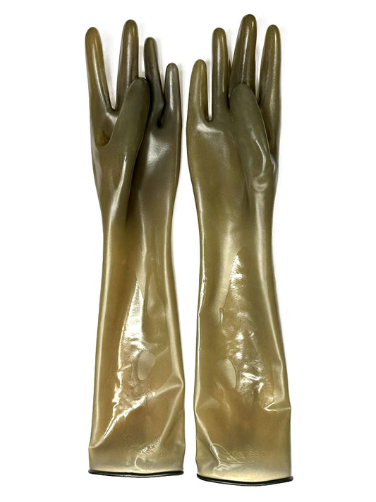 Gummi-Handschuhe Ellbogenlang 0.4mm Smoke-Fumee
