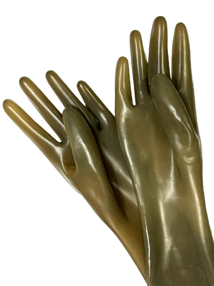 Gummi-Handschuhe Ellbogenlang 0.4mm Smoke-Fumee