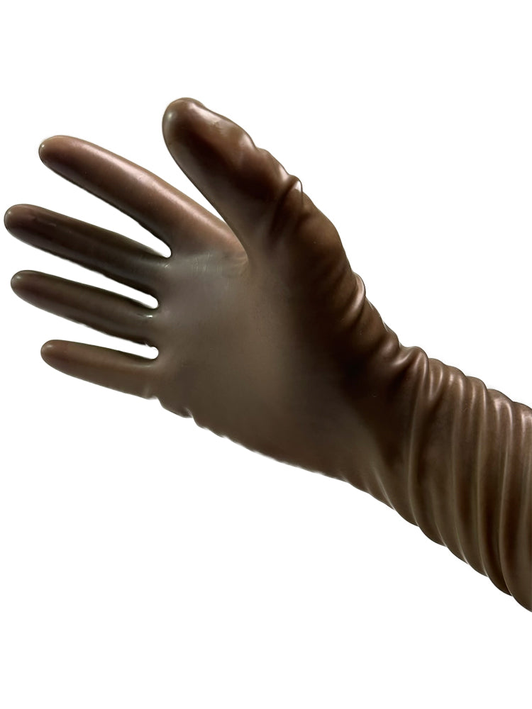 Gummi-Handschuhe Ellbogenlang 0.4mm Smoke-Fumee