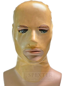 Gummi-Maske MIT Augen- und Mund-Öffnung - transparent