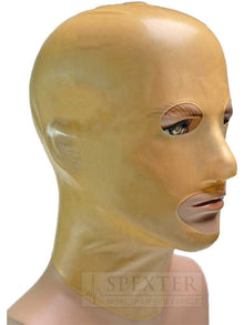 Gummi-Maske MIT Augen- und Mund-Öffnung - transparent