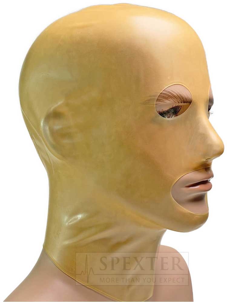 Gummi-Maske MIT Augen- und Mund-Öffnung - transparent