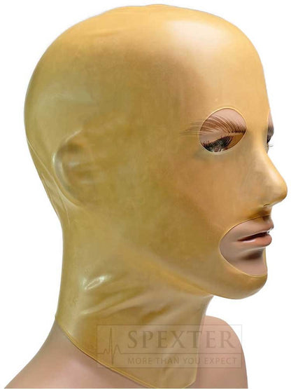Gummi-Maske MIT Augen- und Mund-Öffnung - transparent